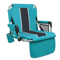 Alpha Camp Green Stadium Chair with Back and Arm Rest