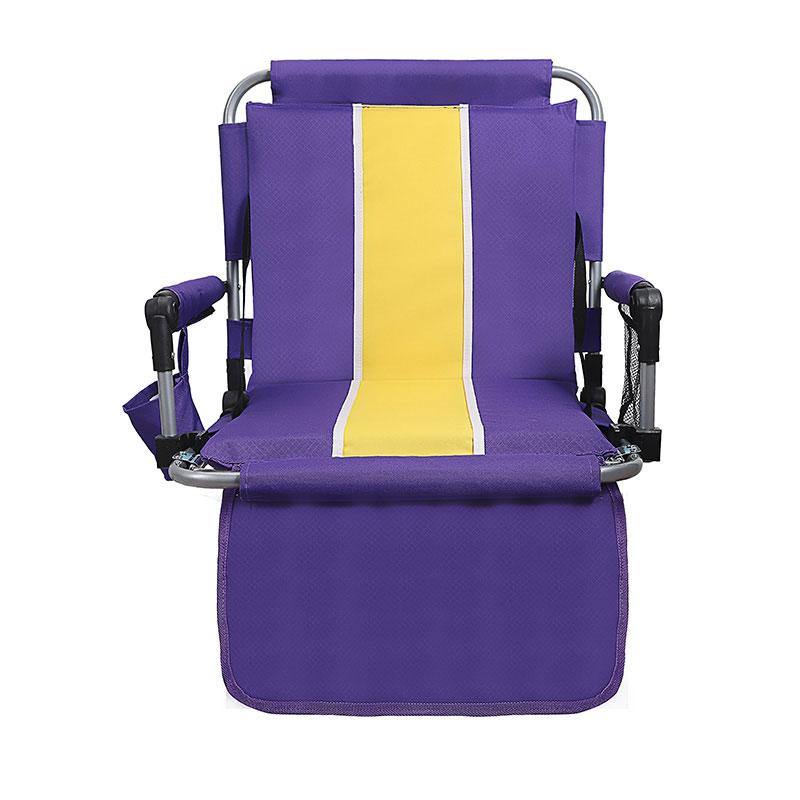 Alpha Camp Purple Stadium Chair with Back and Arm Rest