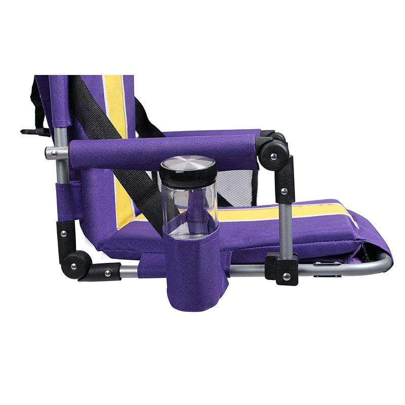 Alpha Camp Purple Stadium Chair with Back and Arm Rest